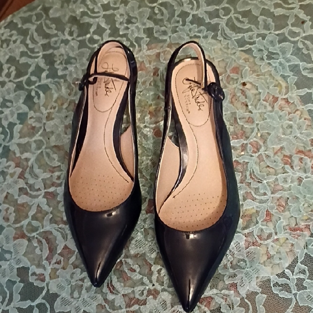 Jessica Simpson Sleek Black Patent Heels